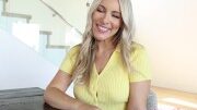 Blonde StepMom Shows Her Body to her Stepson