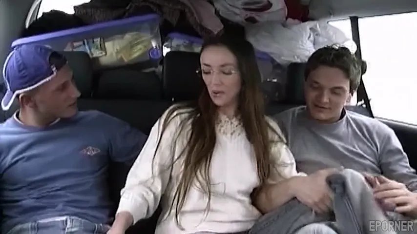 Brunette’s Wild Ride: Double Trouble in the Backseat
