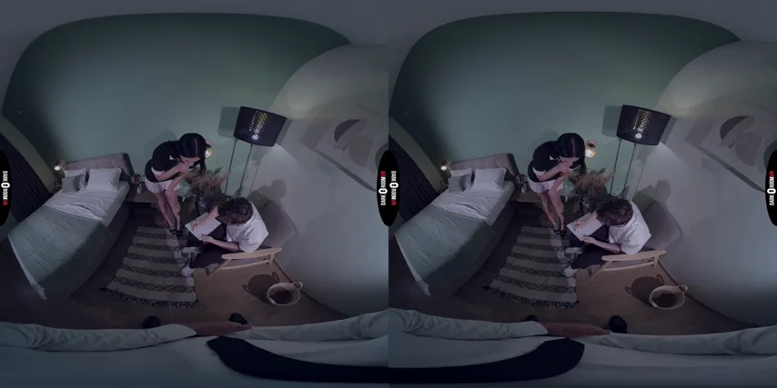 3D Delights: A Brunette’s POV Blowjob That Ends in a Satisfying Splash