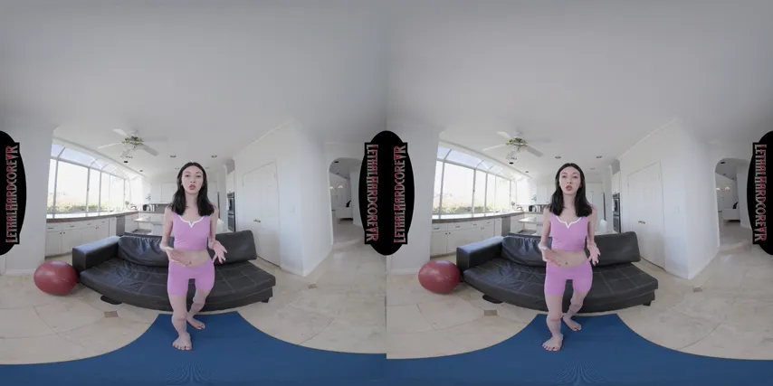 Contorting for Pleasure: Petite Babe Meets Massive Cock in a Yoga Session Gone Wild