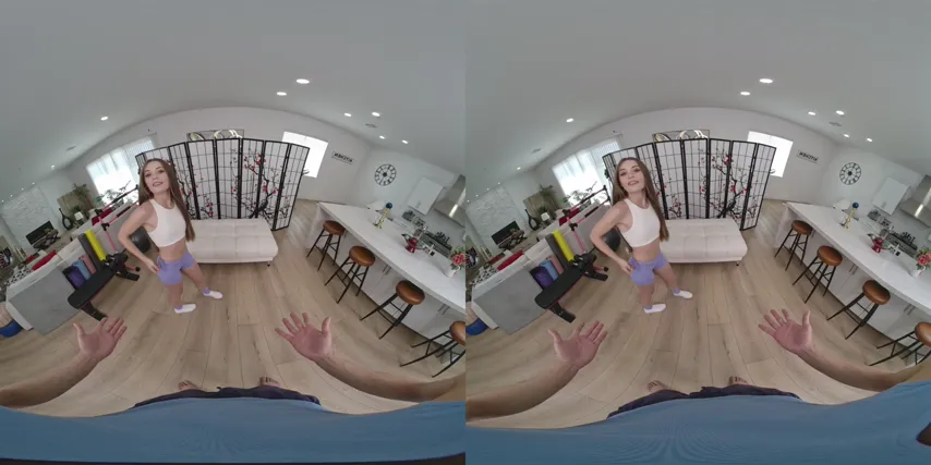 Pushing Limits: Brunette Trainer Takes Her Skills to a Whole New Level