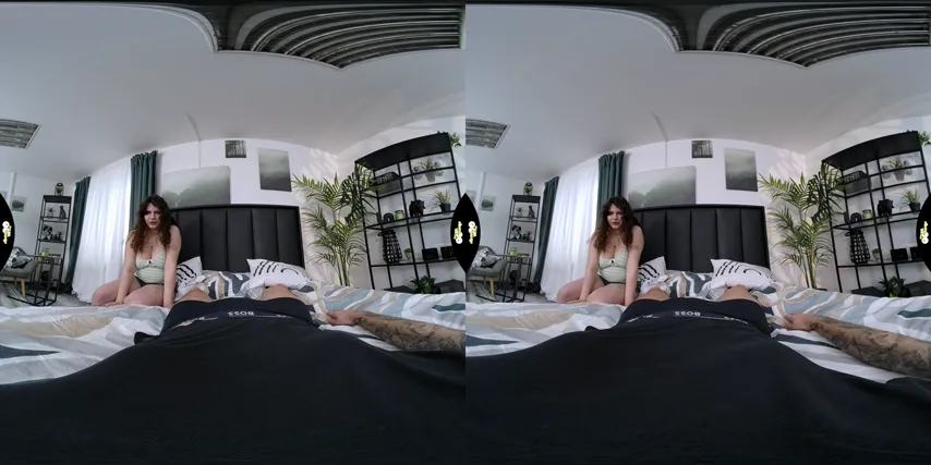 VR Fantasy: Slutty Stepsis with Those Big Tits Going Deep