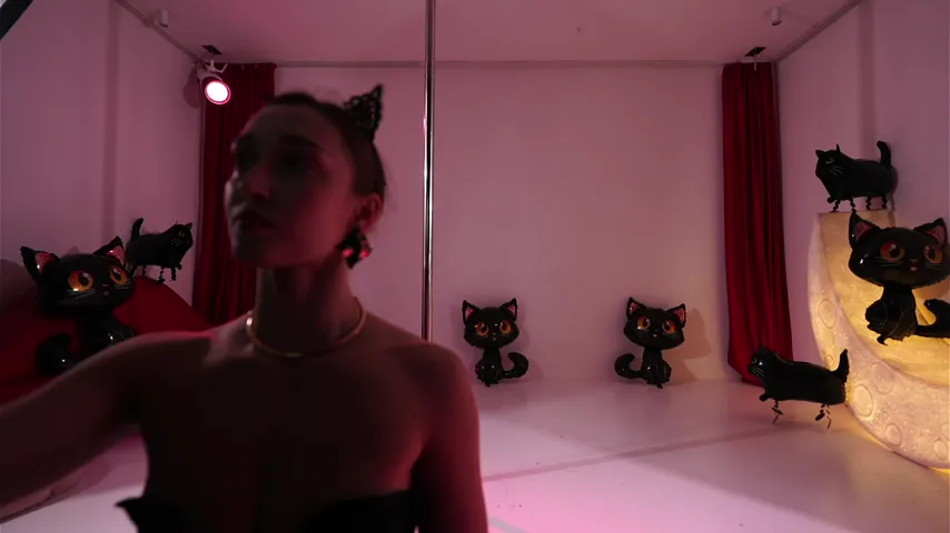 She Knows the Moves: Camgirl Strips and Spins on a Pole