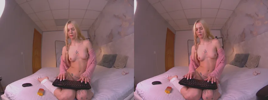 Virtual Temptation: Serenacrystall Strips Down in a Digital Fantasy