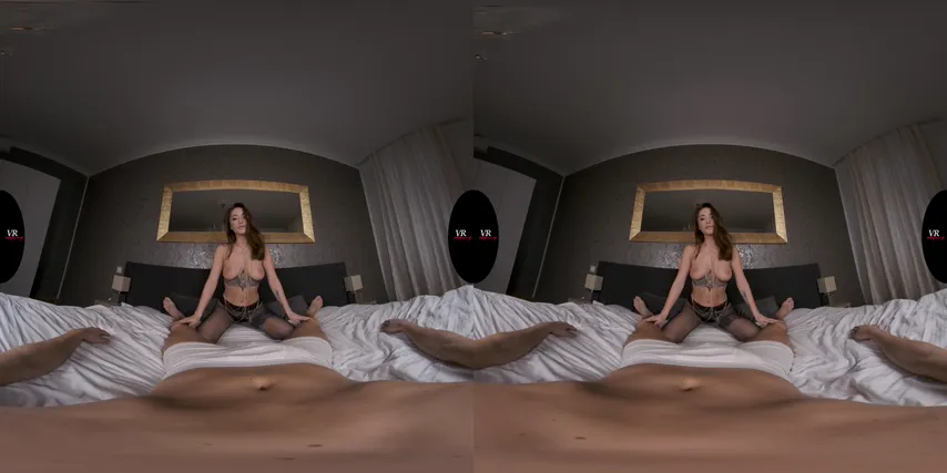 Virtual Indulgence: A Brunette’s Tempting Exploration in VR Ecstasy