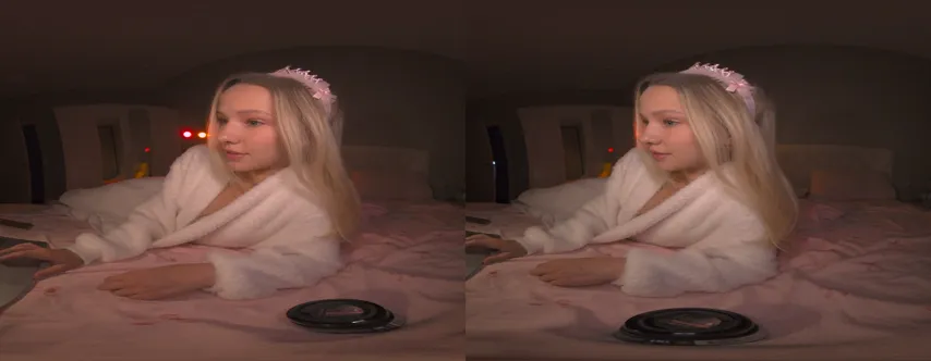 Virtual Temptation: Sweetie Angel Strips Down in Captivating VR Session