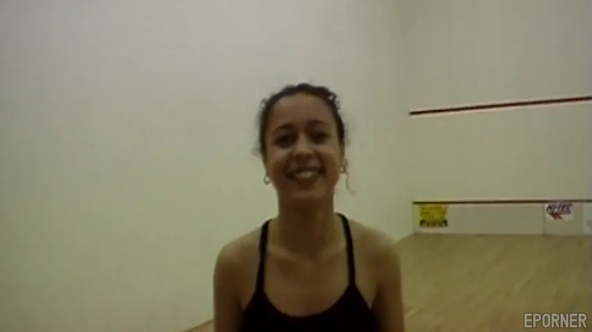 Squash Court Seduction: Brunette’s Bold Strip Tease Leads to Unexpected Pleasure