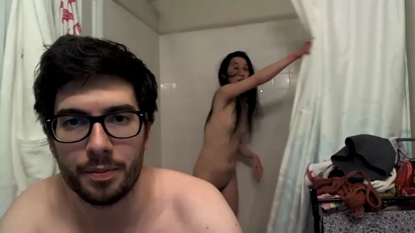 Caught in the Steam: Hot Korean Nerdy Girl’s Shower Fun with Her White Boyfriend