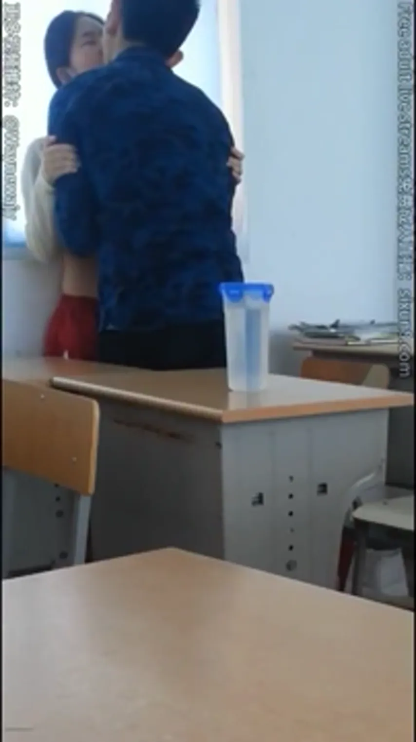 Classroom Desires: Teen Explores Boundaries with Boyfriend in a Private Space
