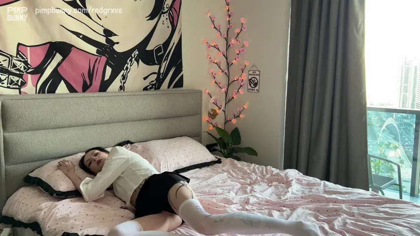 After School Special: Cute Brunette Discovers Her Pillow and a Vibrator