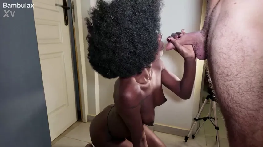 Slick and Satisfying: Ebony Beauty Takes It All in a Raw Creampie Showdown