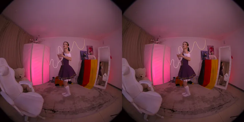 Virtual Temptation: Deibora Strips Down in a 360-Degree Fantasy